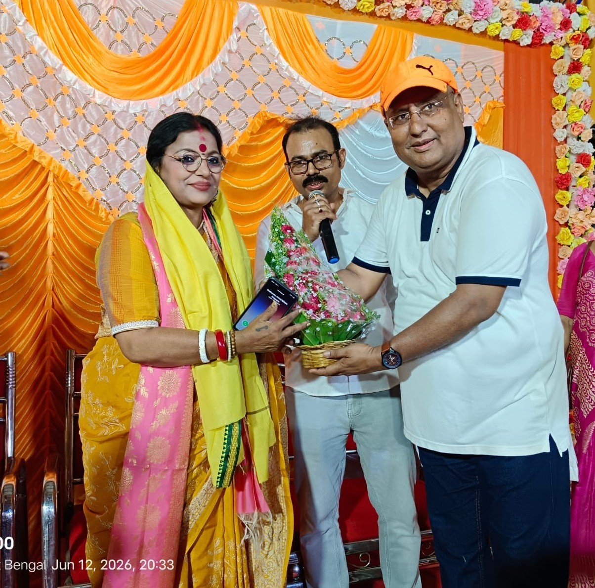 Felicitating Mrs. Papiya Adhikary( Honbl. MLA -Tollygunge )   at our Voluntary Blood Donation Camp 2026